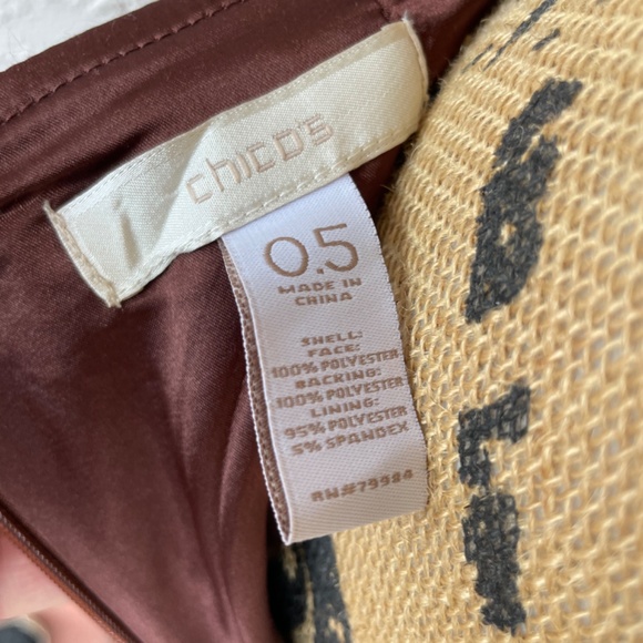 Chicos, faux brown leather, reptile pattern, size 0.5 - Picture 6 of 11